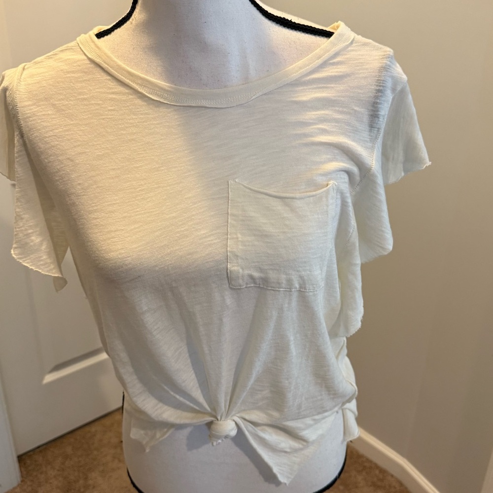We The Free Cream flutter  Tee nwot